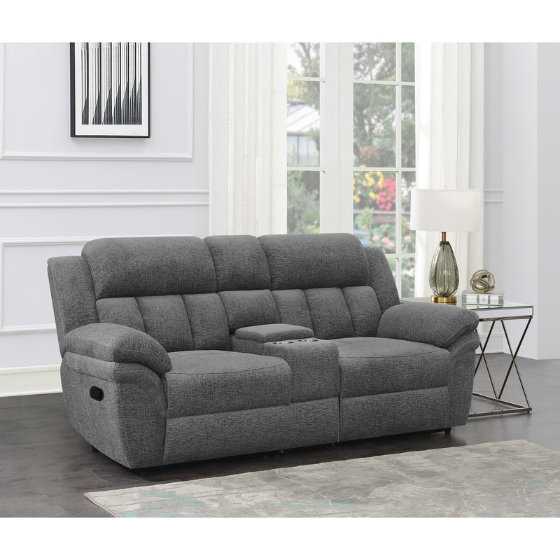 Diamond Modern Furniture COA Bahrain Reclining Fabric Loveseat with Console 609542 IMAGE 9