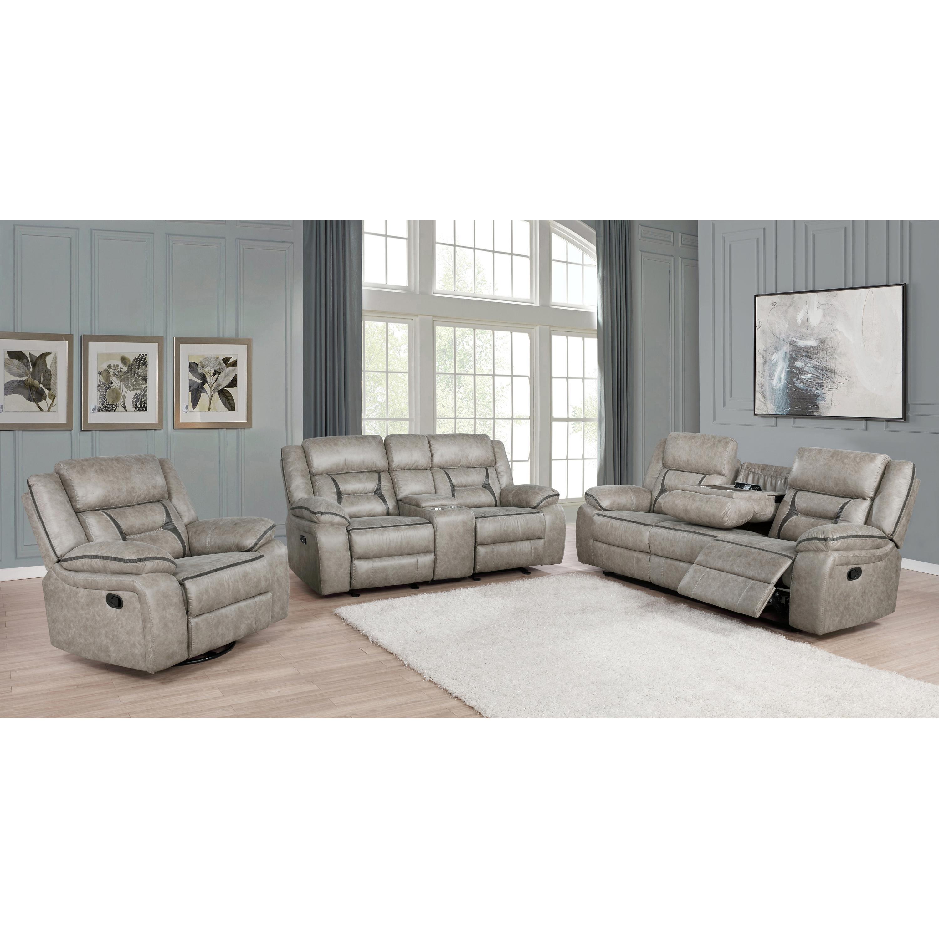 Coaster Furniture Greer Glider Leatherette Recliner 651353 IMAGE 3