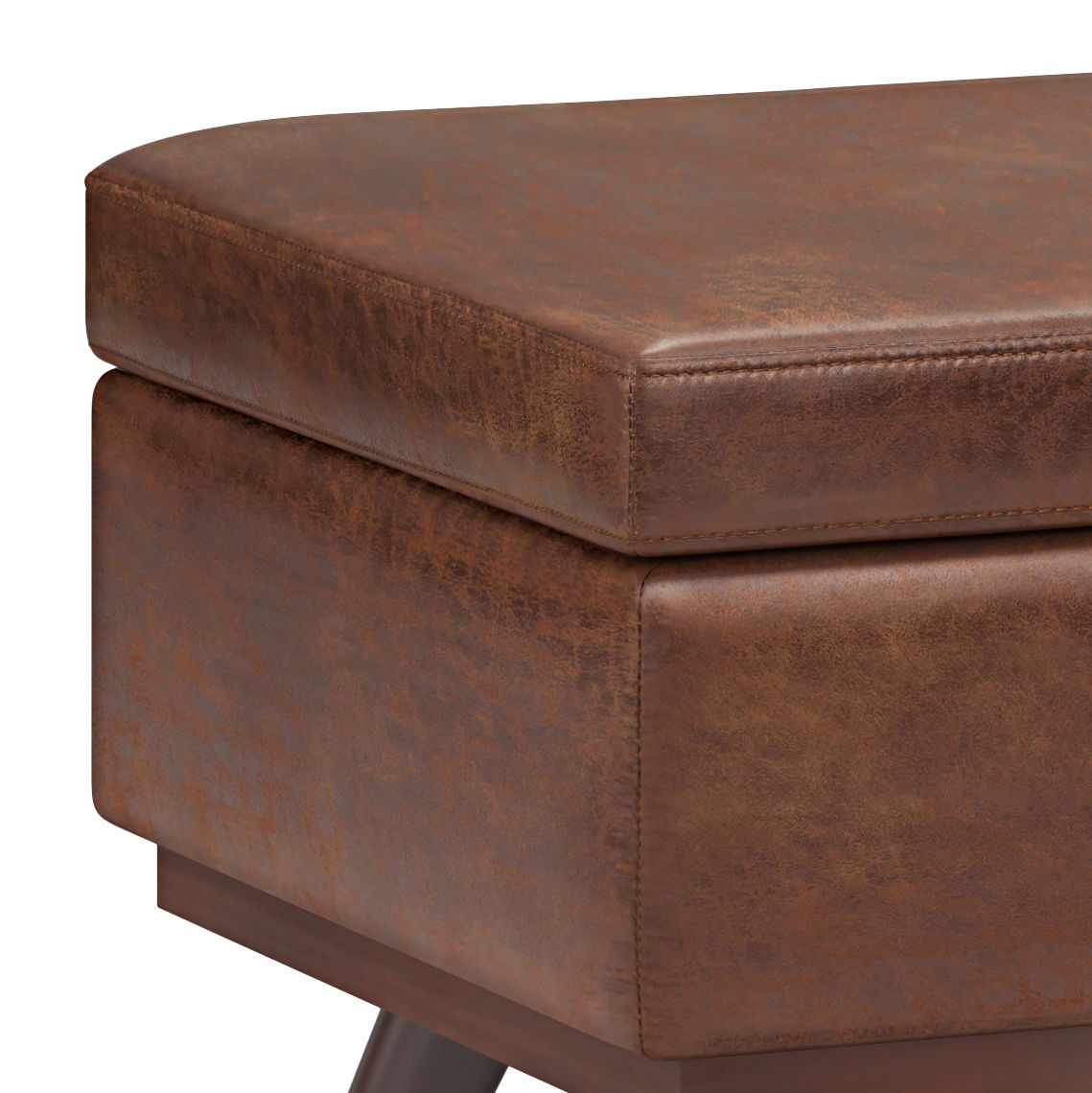 Owen - Lift Top Large Coffee Table Storage Ottoman, Mid Century Style