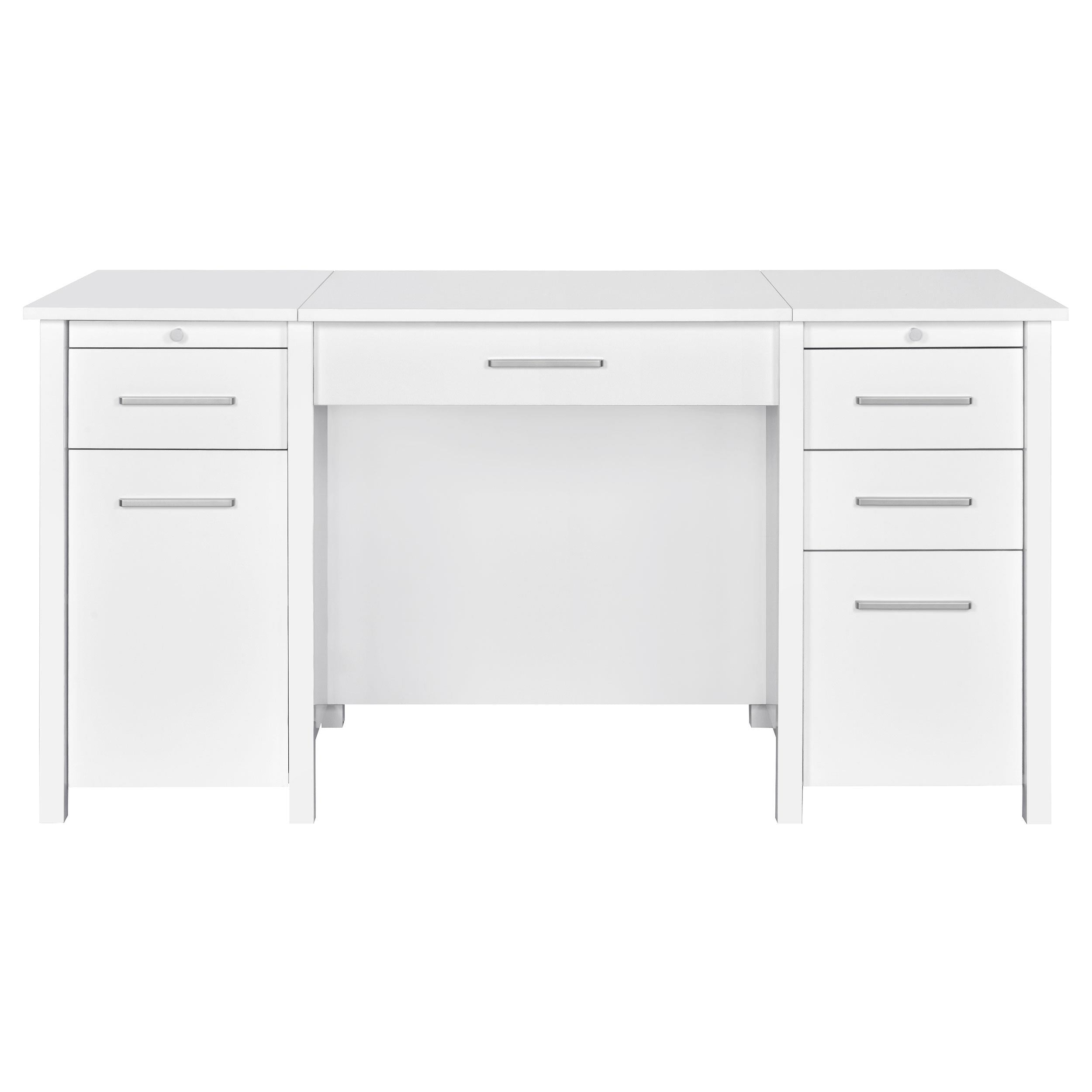 Coaster Furniture Dylan 801573 4-Drawer Lift Top Office Desk - White IMAGE 3