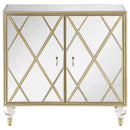 Coaster Furniture Astilbe 951851 2-Door Accent Cabinet - Mirror/Champagne IMAGE 2
