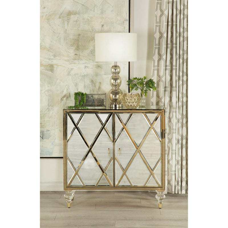 Coaster Furniture Astilbe 951851 2-Door Accent Cabinet - Mirror/Champagne IMAGE 2