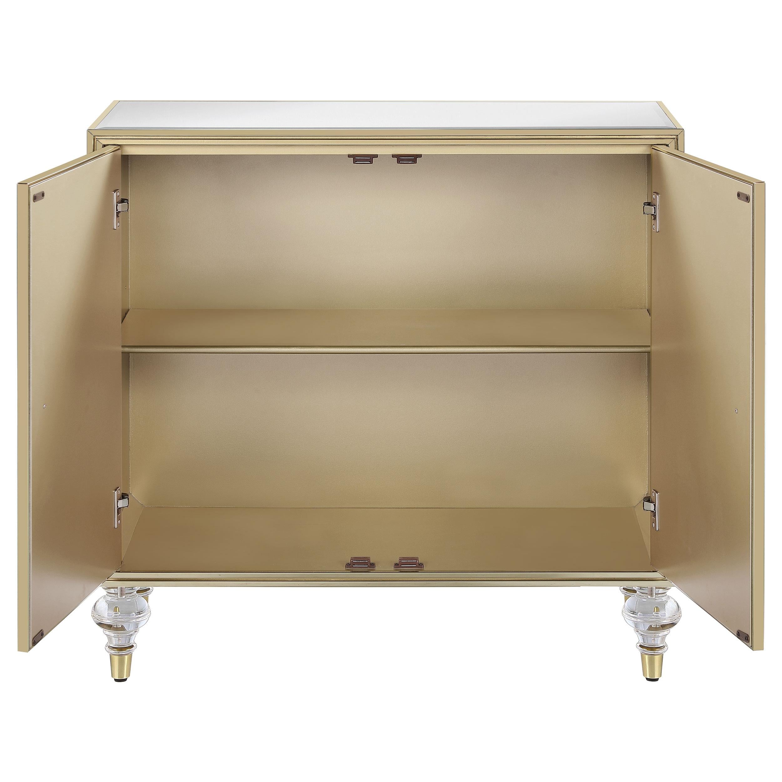Coaster Furniture Astilbe 951851 2-Door Accent Cabinet - Mirror/Champagne IMAGE 3