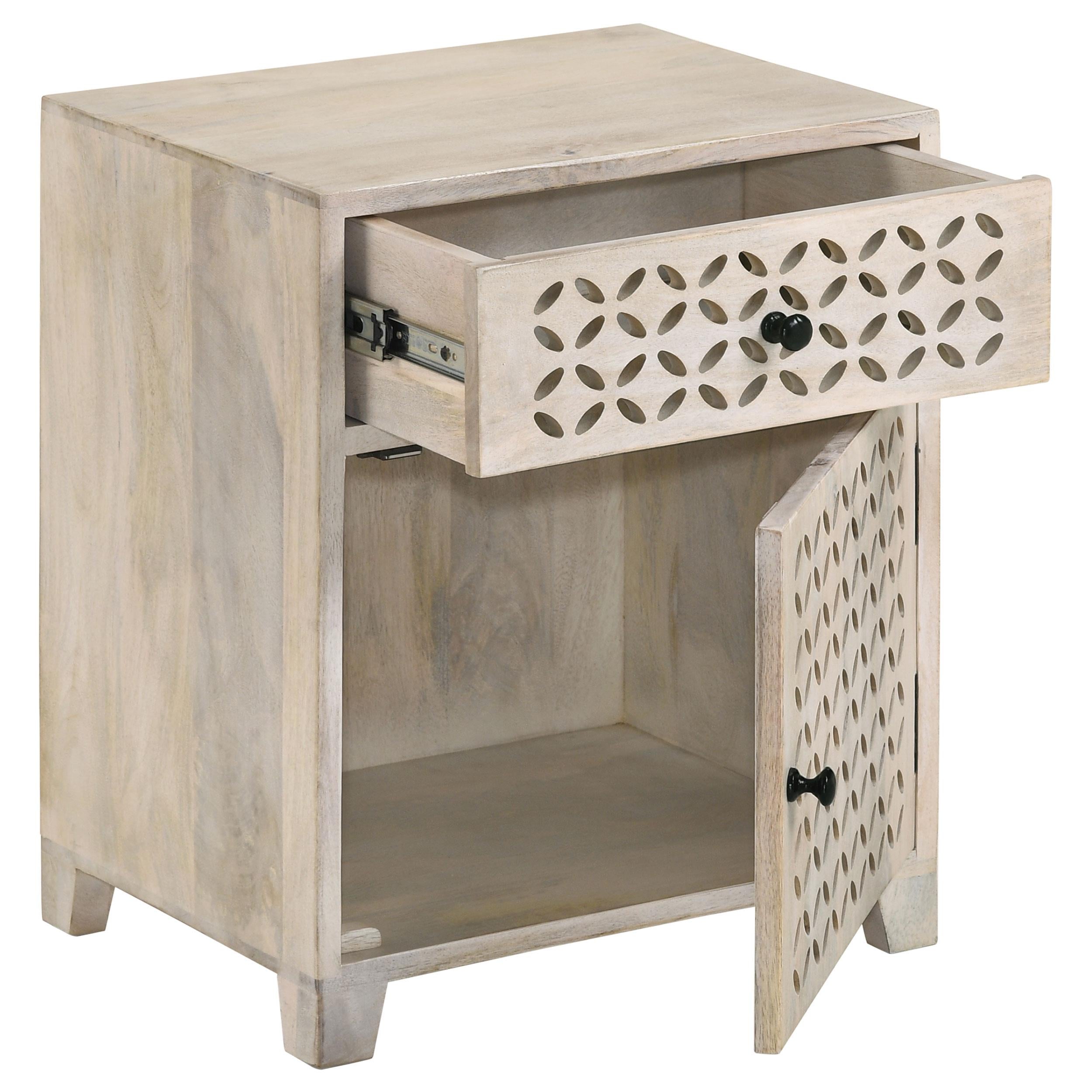 Coaster Furniture August 953569 1-Door Accent Cabinet - White Washed IMAGE 2