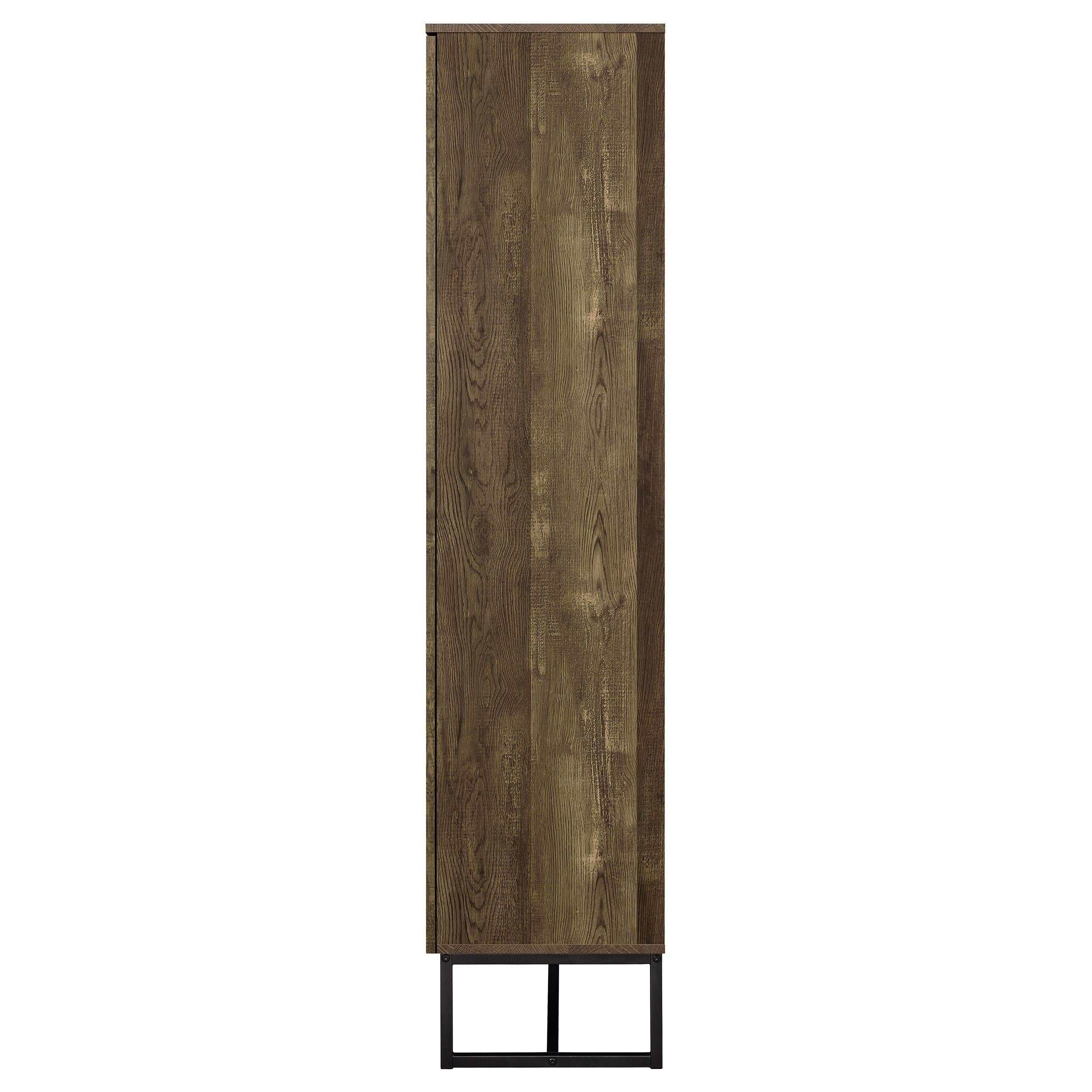 Coaster Furniture Carolyn 959640 2-Door Accent Cabinet - Rustic Oak/Gunmetal IMAGE 5