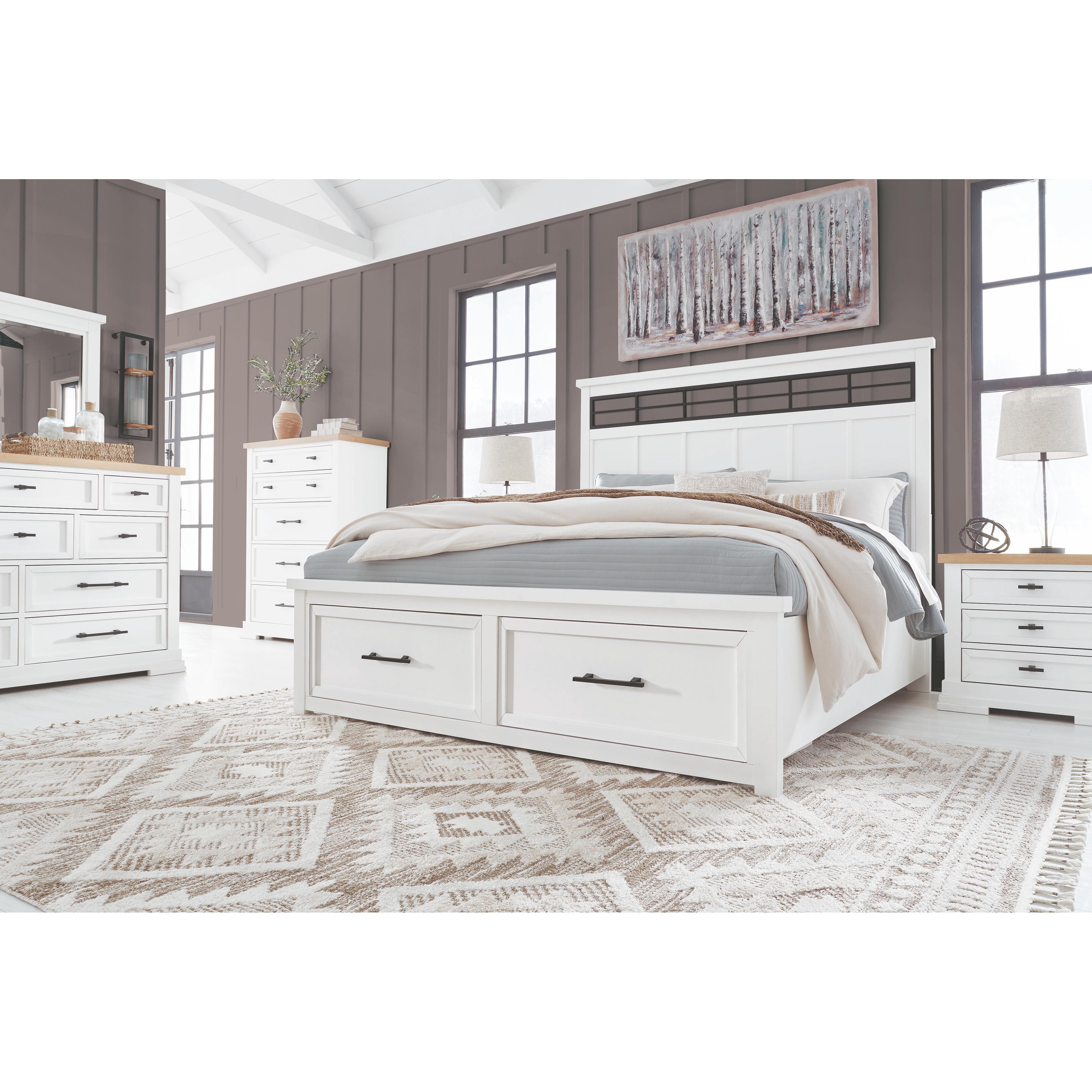 Diamond Modern Furniture Exclusive Design Ashbryn California King Panel Bed with Storage B844-58/B844-56S/B844-94 IMAGE 8