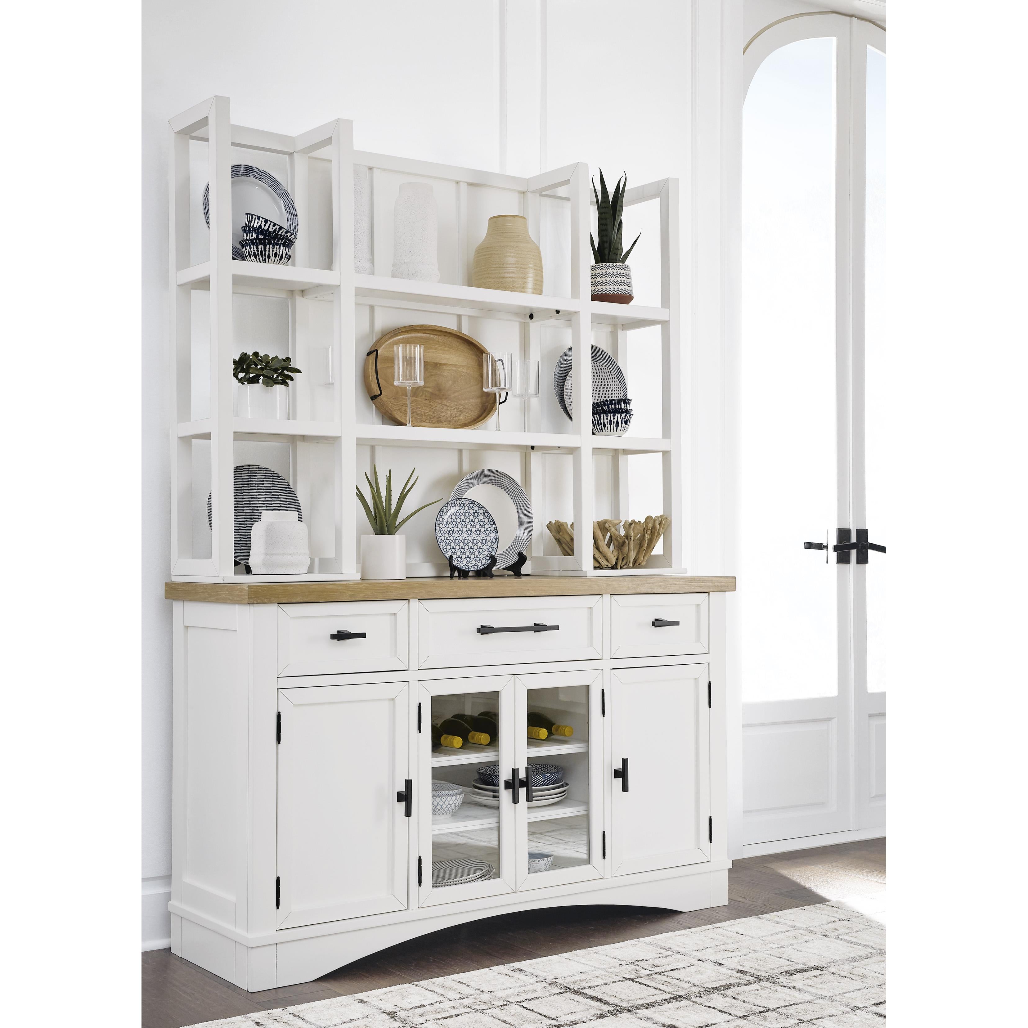 Diamond Modern Furniture Exclusive Design Ashbryn Server & Hutch D844-60/D844-61 IMAGE 6