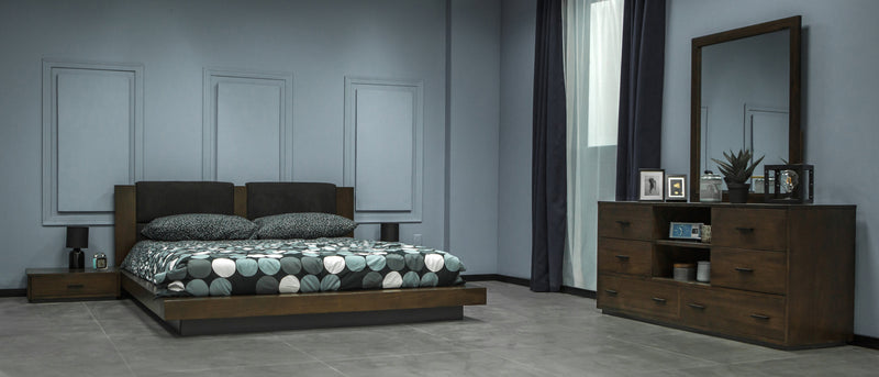 Nova Domus Fantasia - Contemporary Dark Walnut Nightstand