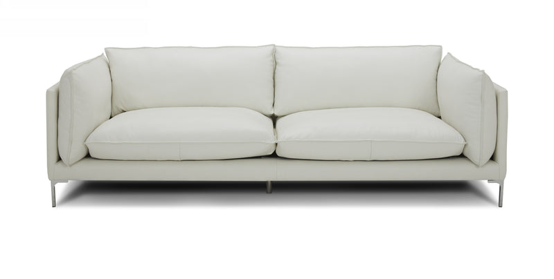 Divani Casa Harvest - Modern White Full Leather Sofa
