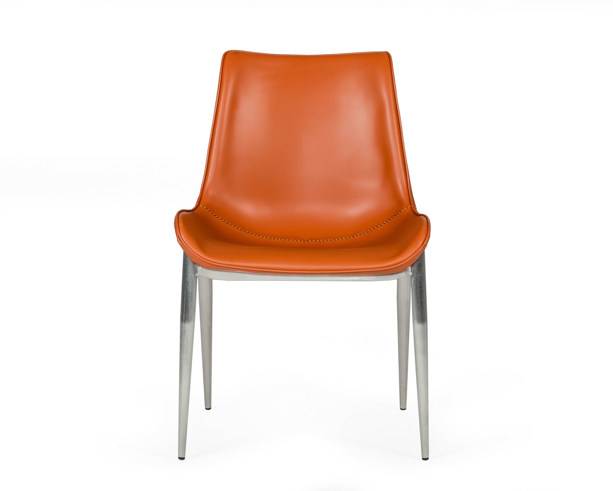 Modrest Holt - Modern Cognac Eco-Leather Dining Chair  (Set of 2)