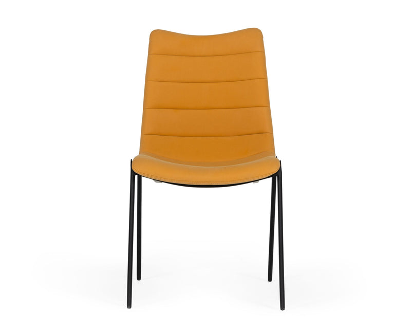 Modrest Hubbell - Industrial Tan Eco-Leather Dining Chair (Set of 2)