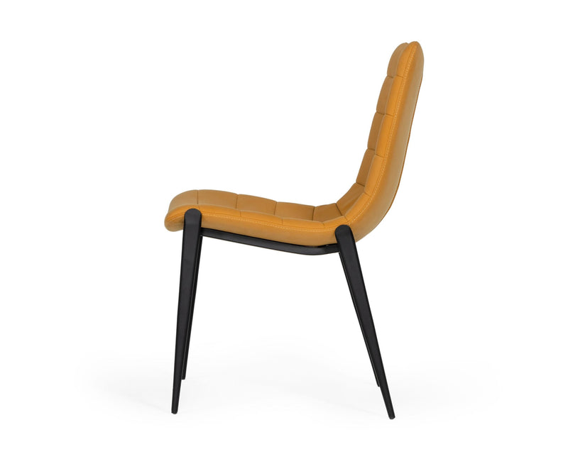 Modrest Hubbell - Industrial Tan Eco-Leather Dining Chair (Set of 2)