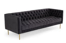 Divani Casa Chavez - DK Grey Velvet Sofa