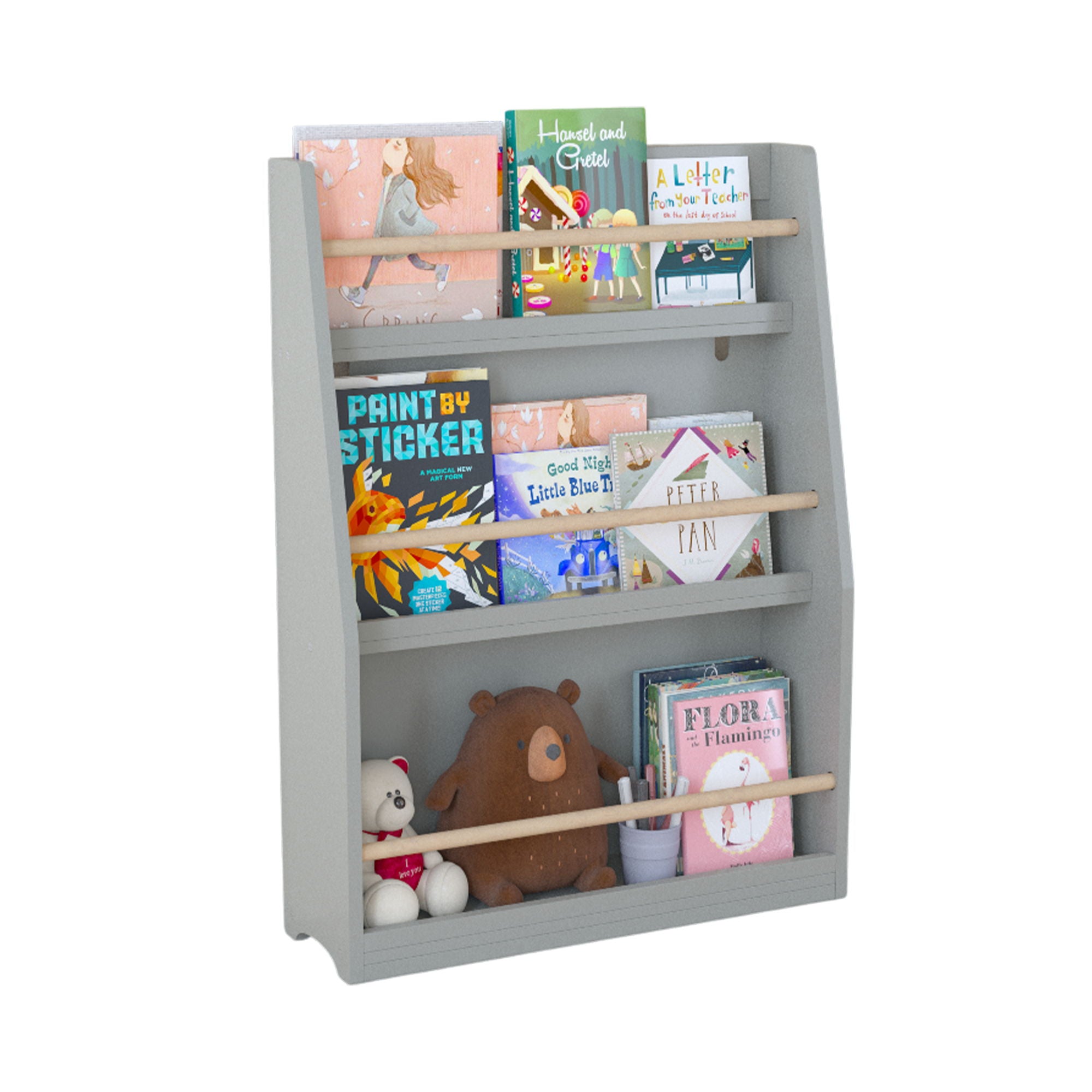 3 Tier Book Shelf, Compact Storage For Bedrooms