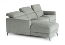 Divani Casa Lupita - Modern Grey Fabric Left Facing Sectional Sofa