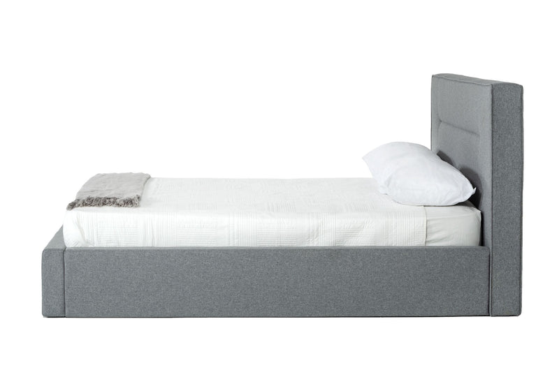 Nova Domus Juliana - Eastern King Italian Modern Dark Grey Upholstered Bed