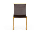 Modrest Dalton - Modern Brown Leatherette Dining Chair (Set of 2)