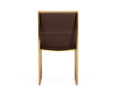 Modrest Dalton - Modern Brown Leatherette Dining Chair (Set of 2)