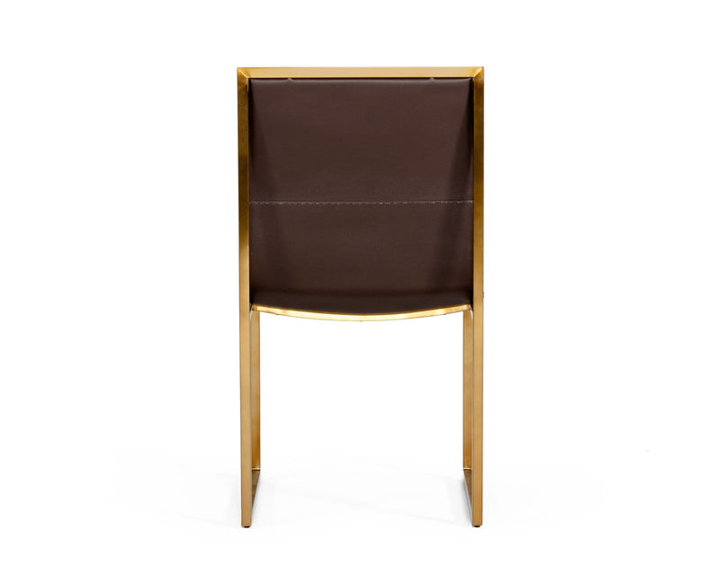Modrest Dalton - Modern Brown Leatherette Dining Chair (Set of 2)