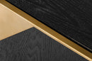 Modrest Perret - Glam Black Ash & Brushed Brass Modern Buffet