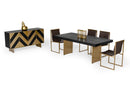 Modrest Perret - Glam Black Ash & Brushed Brass Modern Buffet