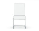 Modrest Batavia - Modern White & Stainless Steel Dining Chair (Set of 2)