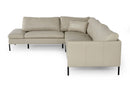 Divani Casa Sherry - Modern Grey Leather Left Facing Sectional Sofa