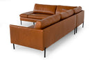 Divani Casa Sherry - Modern Cognac Leather Left Facing Sectional Sofa