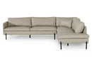 Divani Casa Sherry - Modern Grey Leather Right Facing Sectional Sofa
