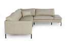 Divani Casa Sherry - Modern Grey Leather Right Facing Sectional Sofa