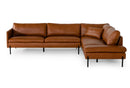 Divani Casa Sherry - Modern Cognac Leather Right Facing Sectional Sofa