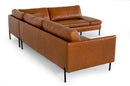 Divani Casa Sherry - Modern Cognac Leather Right Facing Sectional Sofa