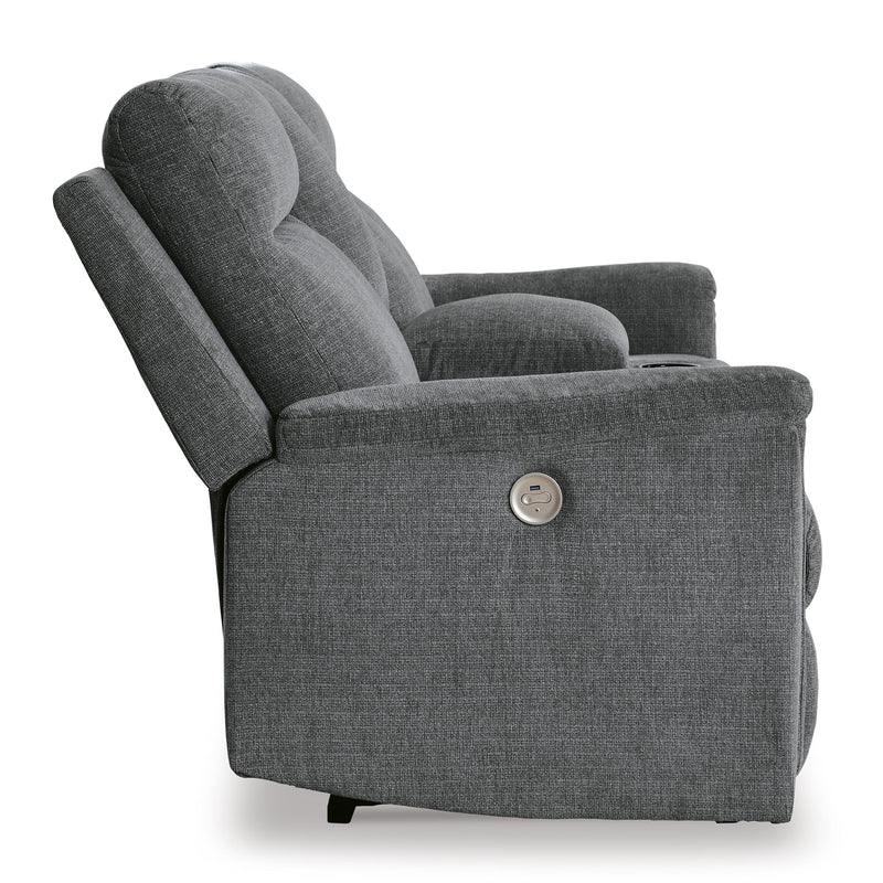 Signature Design by Ashley Barnsana Power Reclining Fabric Loveseat with Console 3320296 IMAGE 4