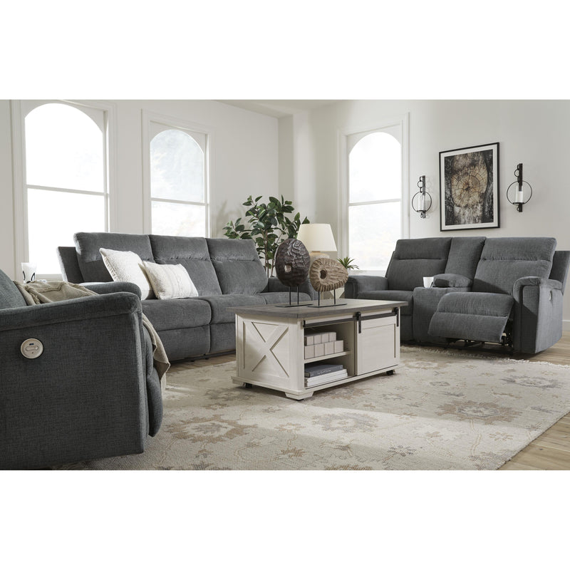 Signature Design by Ashley Barnsana Power Reclining Fabric Loveseat with Console 3320296 IMAGE 9