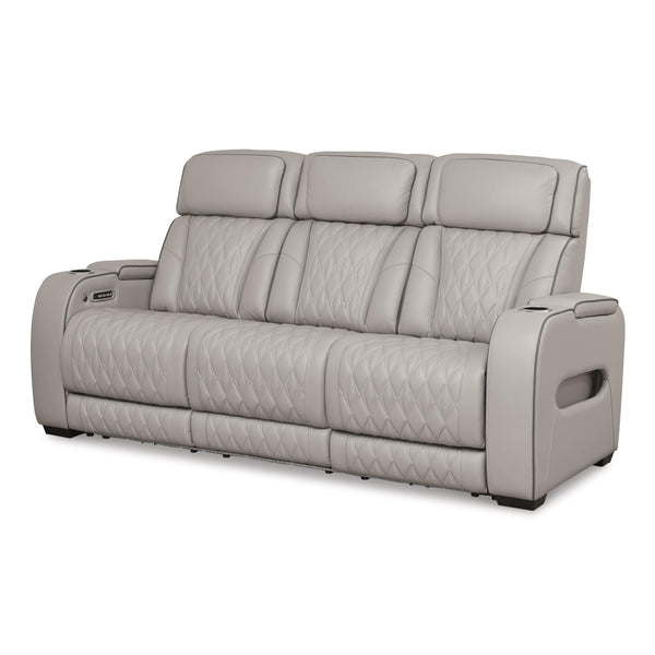 Signature Design by Ashley Boyington Power Reclining Leather Match Sofa U2710515 IMAGE 1