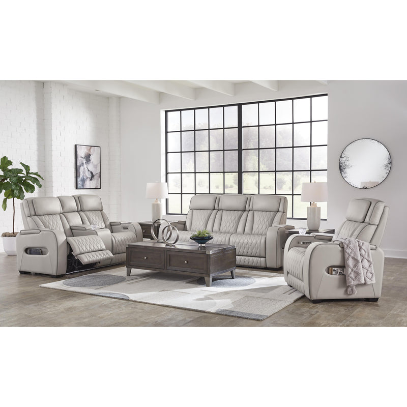 Signature Design by Ashley Boyington Power Reclining Leather Match Loveseat with Console U2710518 IMAGE 17