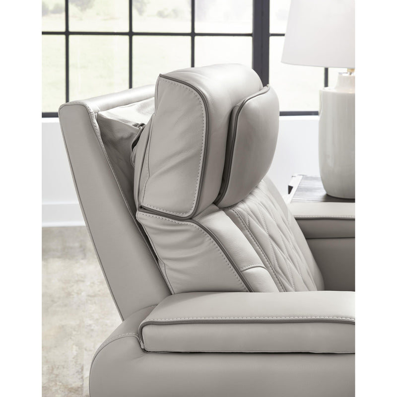 Signature Design by Ashley Boyington Power Reclining Leather Match Loveseat with Console U2710518 IMAGE 8