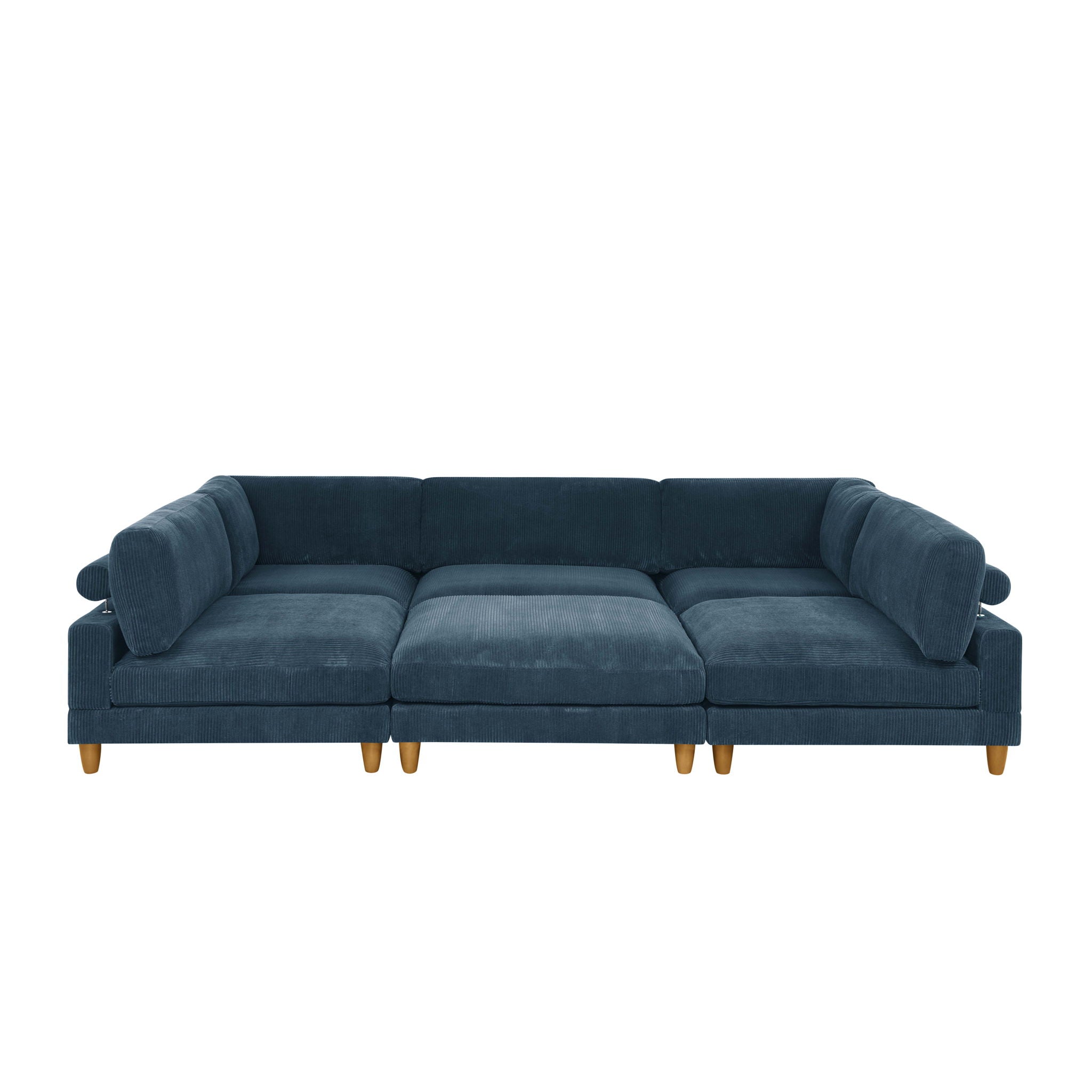 Modern Modular Sectional With Adjustable Back Support