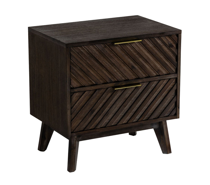Modrest Daisy Mid-Century Dark Acacia Nightstand