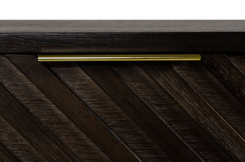 Modrest Daisy Mid-Century Dark Acacia Nightstand