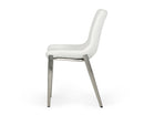 Modrest Frasier - Modern White Eco-Leather Dining Chair (Set of 2)