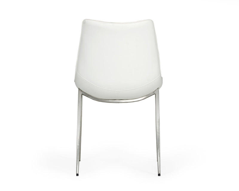 Modrest Frasier - Modern White Eco-Leather Dining Chair (Set of 2)