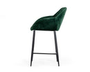 Modrest Katrina - Modern Green Fabric Bar Stool