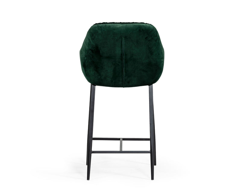 Modrest Katrina - Modern Green Fabric Bar Stool