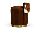 Modrest Belvista - Modern Brown Cowhide Ottoman