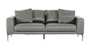 Divani Casa Jacoba - Modern Dark Grey Leather Sofa