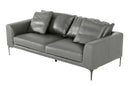 Divani Casa Jacoba - Modern Dark Grey Leather Sofa