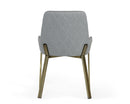 Modrest Ganon - Modern Grey & Antique Brass Dining Chair