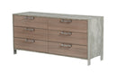 Nova Domus Boston - Modern Brown Oak & Brushed Stainless Steel Dresser