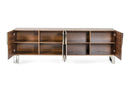 Modrest Gilroy - Modern Walnut & Stainless Steel Buffet